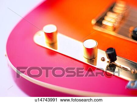 Stock Image - One Object, Indoor, Guitar, Wood, String, String Instrument. Fotosearch