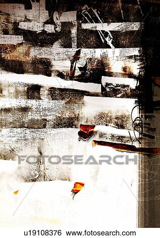 Stock Photograph - Close-up of a brown and white patchwork pattern. Fotosearch