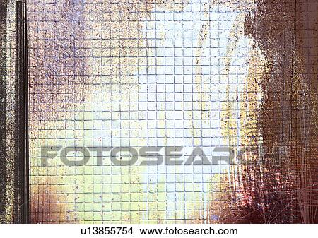 Picture - Close-up of a pattern of small tiles. Fotosearch