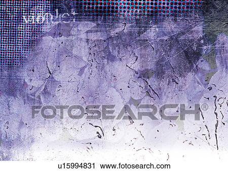 Stock Image - Close-up of a word superimposed on a lilac dotted background. Fotosearch