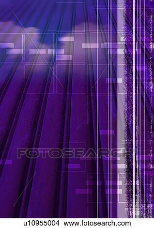 Close-up of lines superimposed on a purple background View Large Photo Image Picture - Close-up of lines superimposed on a purple background. Fotosearch