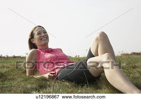 Stock Photo - Portrait of a sporting woman.. Fotosearch