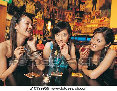Asian Ethnicity, Bracelet, Bar, Bangs, Amused View Large Photo Image Stock Photo - Asian Ethnicity, Bracelet, Bar, Bangs, Amused. Fotosearch