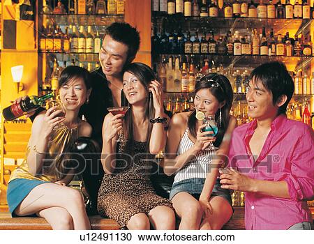 Bar, Black Hair, Brown Hair, Beer Bottle, Asian Ethnicity View Large Photo Image Stock Image - Bar, Black Hair, Brown Hair, Beer Bottle, Asian Ethnicity. Fotosearch