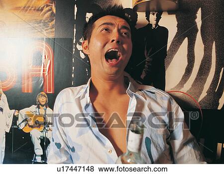 Excitement, One Young Man Only, Standing, Youth Culture View Large Photo Image Stock Photo - Excitement, One Young Man Only, Standing, Youth Culture. Fotosearch