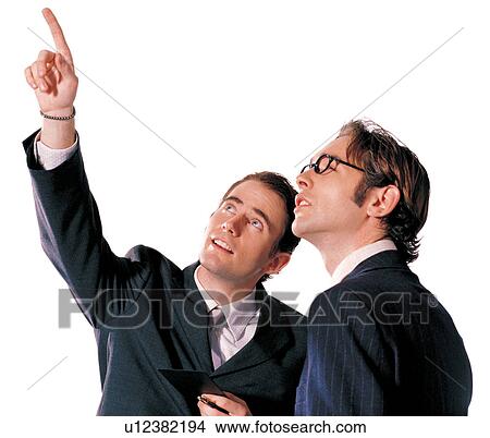 Picture - business, teamwork, well dressed, business attitude, lifestyle, suit, eye glasses. Fotosearch