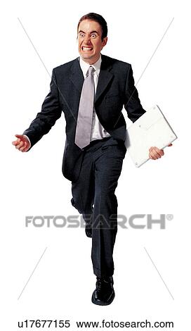 Stock Photography - career, gesturing, one person, business attitude, indoor, clipping path. Fotosearch
