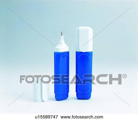 blue correction fluid