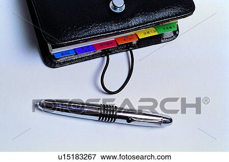 organizer, stationery, notebook, pen View Large Photo Image Stock Photo - organizer, stationery, notebook, pen. Fotosearch