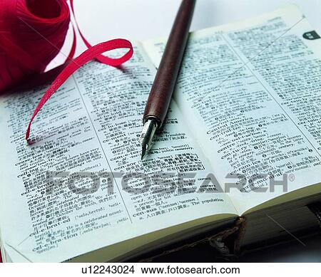pen, word, ribbon, dictionary, book View Large Photo Image Picture - pen, word, ribbon, dictionary, book. Fotosearch