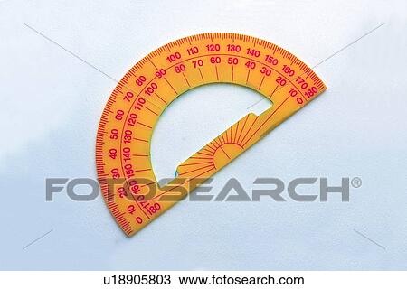 Stock Image - protractor, stationery. Fotosearch