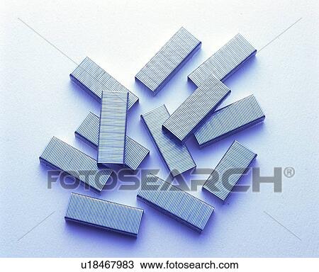 Stock Image - staple, stationery. Fotosearch
