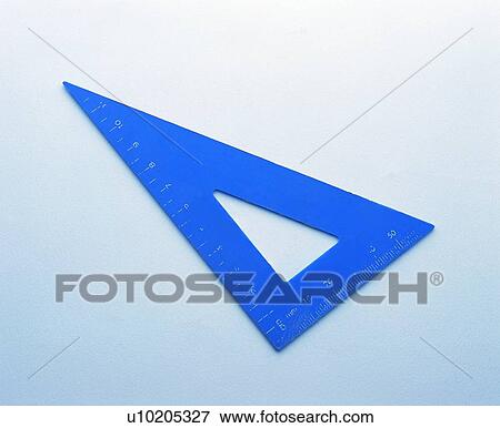 Stock Photo - stationery, blue, triangle. Fotosearch