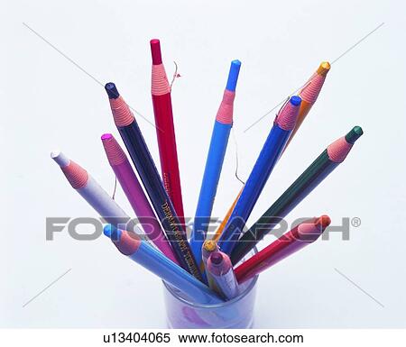 Stock Photography - stationery, colored pencil, crayon. Fotosearch