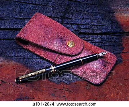 stationery, pen, leather View Large Photo Image Picture - stationery, pen, leather. Fotosearch