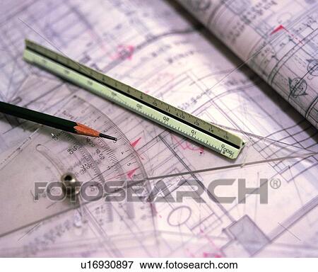 stationery, pen, ruler, drawing View Large Photo Image Stock Photo - stationery, pen, ruler, drawing. Fotosearch