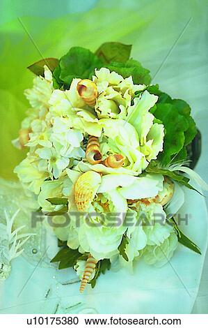 Stock Image - bouquet, flower, object, life, decoration, shell. Fotosearch