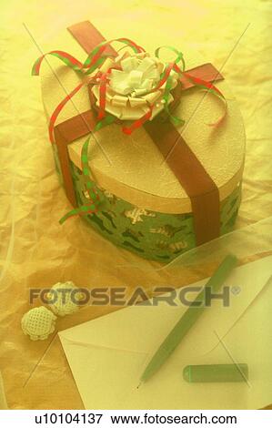 Stock Photo - gift, ribbon, life, letter, decoration, object. Fotosearch