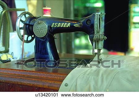 Stock Image - life, button, shirt, sewing machine, clothes, object. Fotosearch