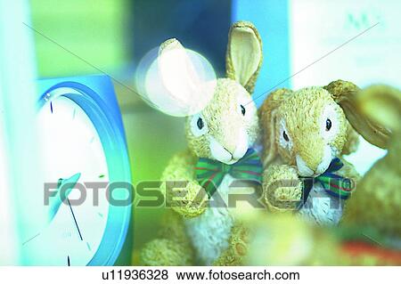 Stock Photo - object, decoration, life, clock, stuffed animal, toy. Fotosearch