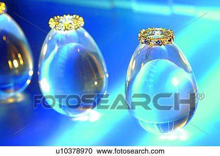 Stock Image - object, decoration, life, crystal, glass, egg. Fotosearch