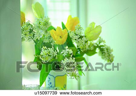 Stock Photo - object, decoration, life, plant, flower, vase. Fotosearch