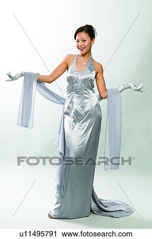 Black Hair, Evening Glove, Dress, Asian Ethnicity View Large Photo Image Stock Image - Black Hair, Evening Glove, Dress, Asian Ethnicity. Fotosearch