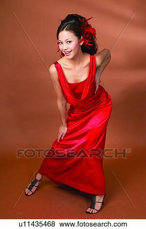 Fashion, Indoor, Portrait, One Young Woman Only, Posing, Long Hair, Colored Background View Large Photo Image Stock Photo - Fashion, Indoor, Portrait, One Young Woman Only, Posing, Long Hair, Colored Background. Fotosearch