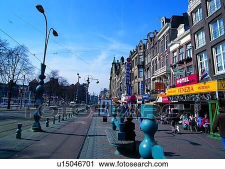 Stock Image - Building Exterior, Lamppost, Building Structure, Day, Lane. Fotosearch