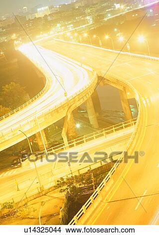 bridge, city, light, hour, transportation View Large Photo Image Picture - bridge, city, light, hour, transportation. Fotosearch