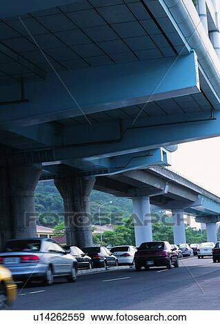 Stock Photo - city, transportation, rush, hour, bridge. Fotosearch