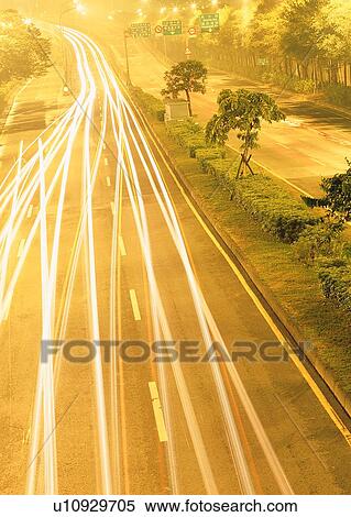 Stock Photography - road, transportation, rush, city, light. Fotosearch