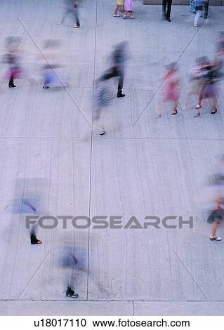 Stock Image - station, hour, rush, people, city, transportation. Fotosearch