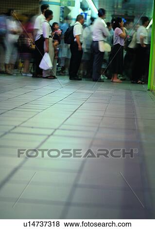transportation, queueing, rush, city, people View Large Photo Image Stock Photo - transportation, queueing, rush, city, people. Fotosearch