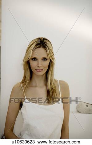 Stock Image - Portrait of woman.. Fotosearch