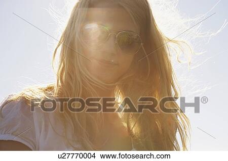 Picture - Portrait of young woman.. Fotosearch