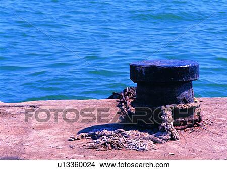 Picture - coast, sea, ocean, scenery, port, chain. Fotosearch