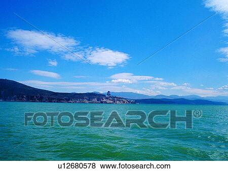 scenery, mountain, sea, coast, ocean, tower View Large Photo Image Stock Photo - scenery, mountain, sea, coast, ocean, tower. Fotosearch
