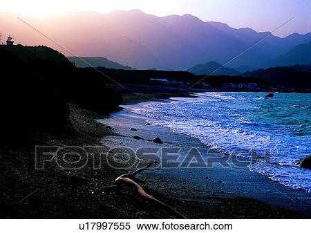 scenery, sea, ocean, coast, beach, mountain View Large Photo Image Stock Photography - scenery, sea, ocean, coast, beach, mountain. Fotosearch