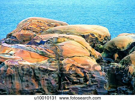 Stock Image - scenery, sea, ocean, coast, rock. Fotosearch