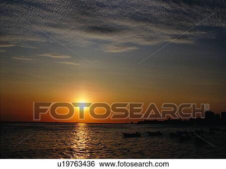 sky, coast, sunset, sea, ocean, sun, cloud View Large Photo Image Stock Photograph - sky, coast, sunset, sea, ocean, sun, cloud. Fotosearch