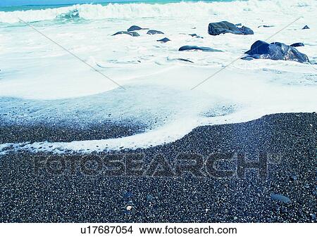 stone, beach, coast, sand, wave, sea View Large Photo Image Picture - stone, beach, coast, sand, wave, sea. Fotosearch