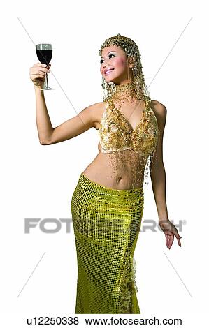 Stock Photo - Asian Ethnicity, Clipping Path, Belly Button, Beauty, Alcohol. Fotosearch