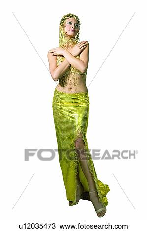 Stock Image - Clipping Path, Beauty, Covering, Standing, Sexy Queen. Fotosearch