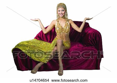 Picture - Costume, Stiletto, Cut Out, Couch, Glamour. Fotosearch