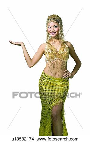 Picture - Glamour, White Background, Smiling, Three-Quarter Length, Sexy Queen. Fotosearch