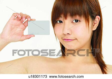 Stock Image - Bangs, Brown Hair, Asian Ethnicity. Fotosearch