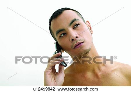 Technology, Connection, Mobility, Bare Chest, Looking Away, Wireless Technology View Large Photo Image Stock Image - Technology, Connection, Mobility, Bare Chest, Looking Away, Wireless Technology. Fotosearch