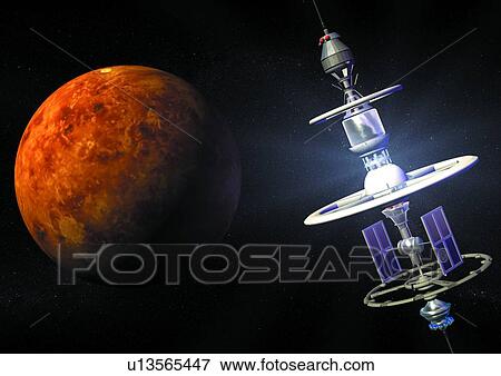 Stock Photo - outer space, spacecraft, adventure, advance, secret, cosmos, universe. Fotosearch