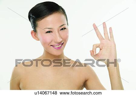 Stock Photo - Black Hair, Posing, Spirit Signals, Beautiful. Fotosearch